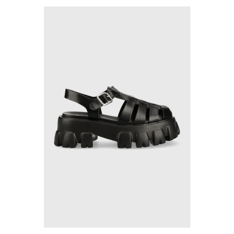 Sandály Steve Madden Echo dámské, černá barva, na platformě, SM11002537
