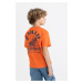 DEFACTO Boy's Crew Neck Back Printed Short Sleeve T-Shirt