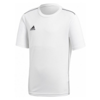 adidas CORE 18 JERSEY Juniorský fotbalový dres, bílá, velikost