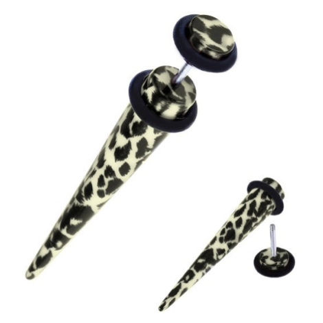 Akrylový expander do ucha - leopardí vzor Šperky eshop