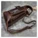 Vintage kožený batoh na hruď pánský