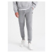 Ombre Men's sweatpants with ottoman fabric inserts - gray