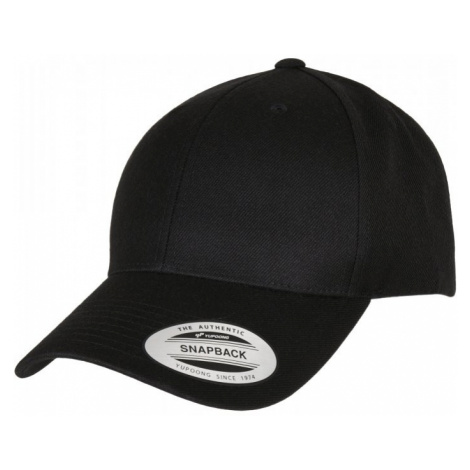 Premium Curved Visor Snapback Cap - black