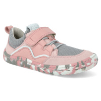Barefoot textilní tenisky Froddo - BF Elastic Grey/Pink růžové