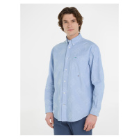 Světle modrá pánská vzorovaná košile Tommy Hilfiger Premium Oxford