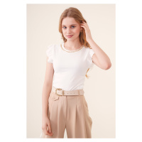 Bigdart 0430 Knitted Blouse - White