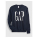 Mikina GAP Logo pullover sweatshirt Tmavě modrá