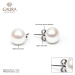 Gaura Pearls Náušnice s bílou 9.5-10 mm říční perlou Orlanda, stříbro 925/1000 EFB10-N/W Bílá