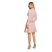 K138 Skeater šaty s límečkem - krepové růžové