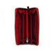Tmavě červená croco dámská kožená zipová peněženka Rutger Arwel