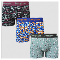 3PACK pánské boxerky Benysøn bambusové vícebarevné