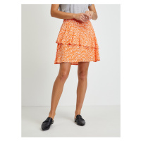 AWARE by VERO MODA Oranžová vzorovaná sukně s volánem VERO MODA Hanna - Dámské