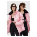 Bunda Rains 15220 Boxy Puffer Jacket růžová barva, zimní