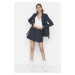 Trendyol Navy Blue Pleated Mini Woven Skirt