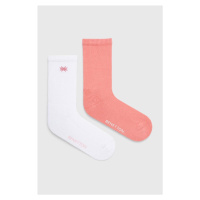 Ponožky United Colors of Benetton 2-pack růžová barva