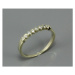 Dámský zlatý prsten s bílými zirkony 2086