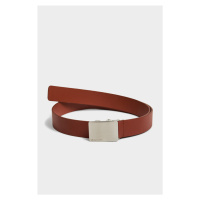 OPASEK GANT PLAQUE BUCKLE LEATHER BELT hnědá