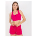 FUCHSIOVÝ CROP TOP NA ZIP -FUCHSIA Tmavě růžová