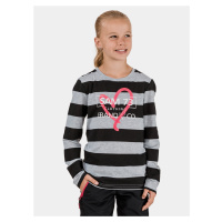 Černo-šedé holčičí pruhované tričko SAM 73 Hope