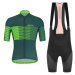 SANTINI Cyklistický krátký dres a krátké kalhoty - TONO FRECCIA - zelená/černá