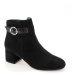 Blancheporte Kotníkové boty s páskem a zlatou sponou, černé černá