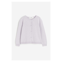 H & M - Propínací svetr z bavlny - fialová
