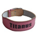 Titánus dámský fitness opasek kožený světle růžová