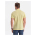 Světle žluté pánské polo tričko Ombre Clothing