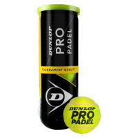 Dunlop PRO PADEL 3PET Míče pro padel, žlutá, velikost