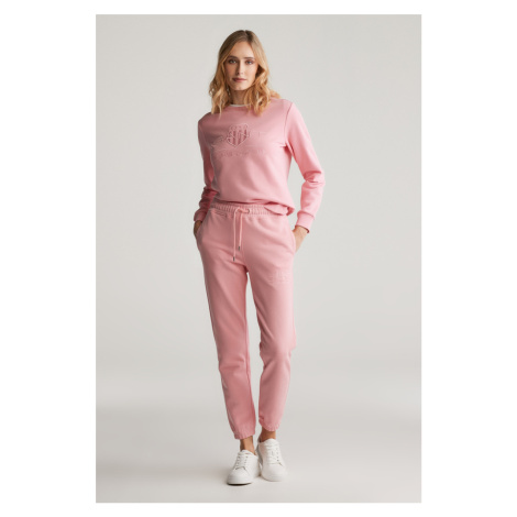 TEPLÁKY GANT REG TONAL SHIELD SWEATPANTS GERANIUM PINK