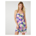 Koton Strapless Mini Dress with Window Detail