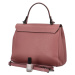 Luxusní dámská kožená kabelka do ruky Lúthien, růžová