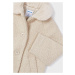 Kabát zimní s límečkem krulový béžový MINI Mayoral