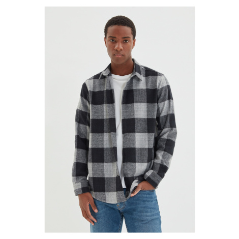 Trendyol Indigo Slim Fit Shirt Collar Lumberjack Plaid Shirt