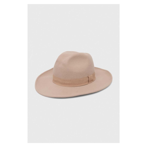 Vlněný klobouk Sisley růžová barva, vlněný