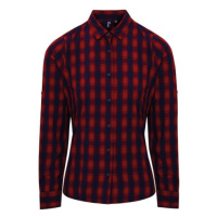 Premier Workwear Dámská bavlněná košile s dlouhým rukávem PR350 Red