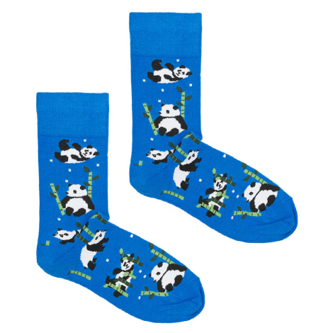 Ponožky Kabak Patterned Panda Blue
