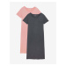 Sada dvou dámských nočních košil s technologií Cool Comfort™ v růžové a tmavě šedé barvě Marks &