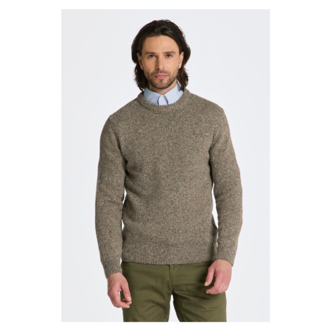 SVETR GANT WOOL NEPS C-NECK šedá