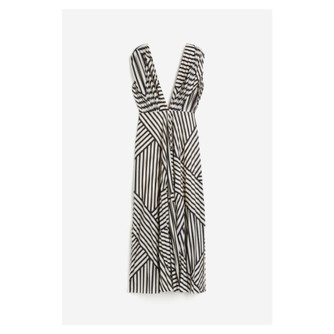 H & M - Plisované žerzejové šaty - béžová H&M