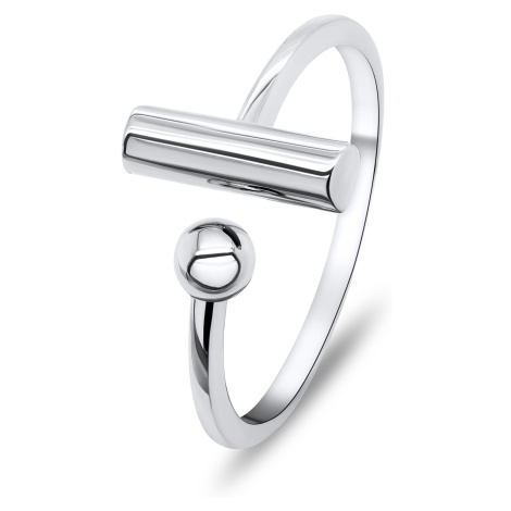 Brilio Silver Minimalistický stříbrný prsten RI037W