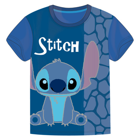 Dětské bavlněné tričko Lilo a Stitch Disney -modré