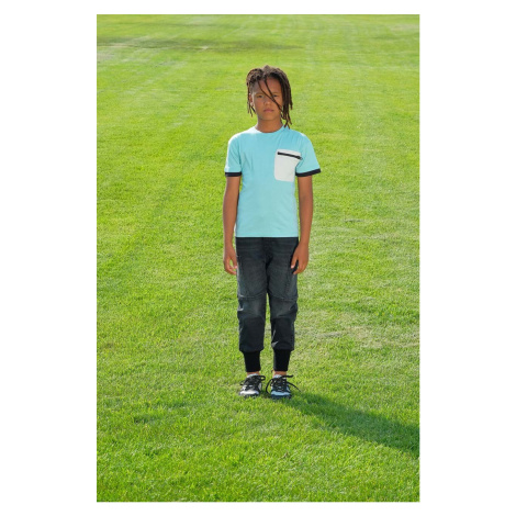 Dětské bavlněné tričko Sisley tyrkysová barva