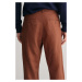 KALHOTY GANT RELAXED LINEN DS PANTS COGNAC BROWN