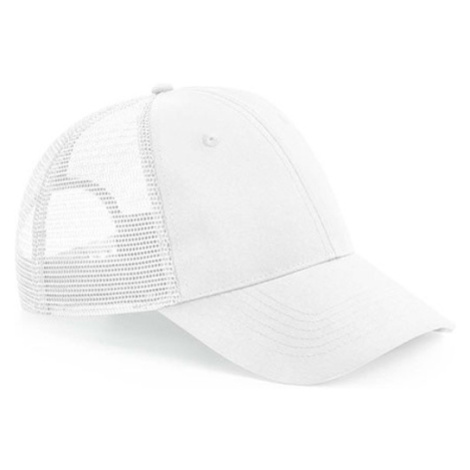 Beechfield Unisex síťovaná kšiltovka B75R White