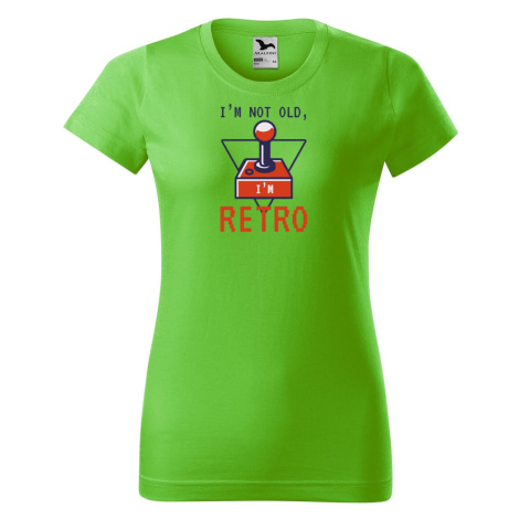 DOBRÝ TRIKO Dámské tričko s potiskem I´m retro Barva: Apple green