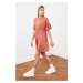 Trendyol Orange Ruffle Knitted Dress