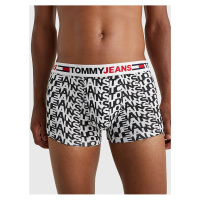 Černo-bílé pánské vzorované boxerky Tommy Jeans