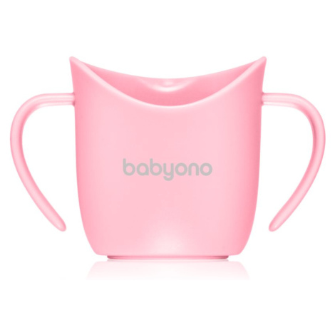 BabyOno Be Active Ergonomic Training Cup tréninkový hrnek s držadly Pink 6 m+ 120 ml