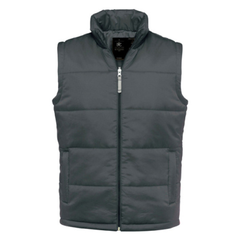 B&amp;C Bodywarmer Pánská prošívaná vesta JM930 Dark Grey (Solid) B&C